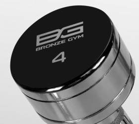 BRONZE GYM Гантель хромированная 4 кг