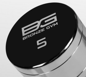 BRONZE GYM Гантель хромированная 5 кг