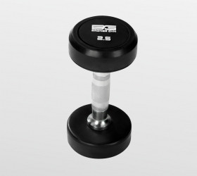 BRONZE GYM Гантель обрезиненная 2,5 кг